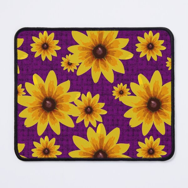 Item preview, Blackeyed Susan on Burlap Magenta Repeat 5748 designed and sold by Art in My Loft.