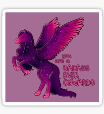 "Badass Ever Onwards" Pegasus Sticker