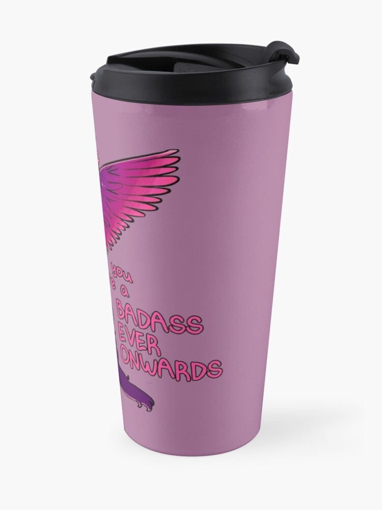 Alternate view of "Badass Ever Onwards" Pegasus Travel Mug