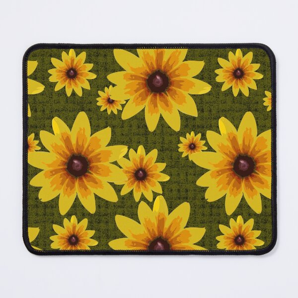 Item preview, Blackeyed Susan on Burlap Khaki Repeat 5748 designed and sold by Art in My Loft.