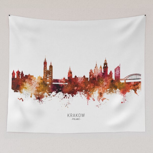 Item preview, Krakow Poland Skyline designed and sold by ArtPrints.