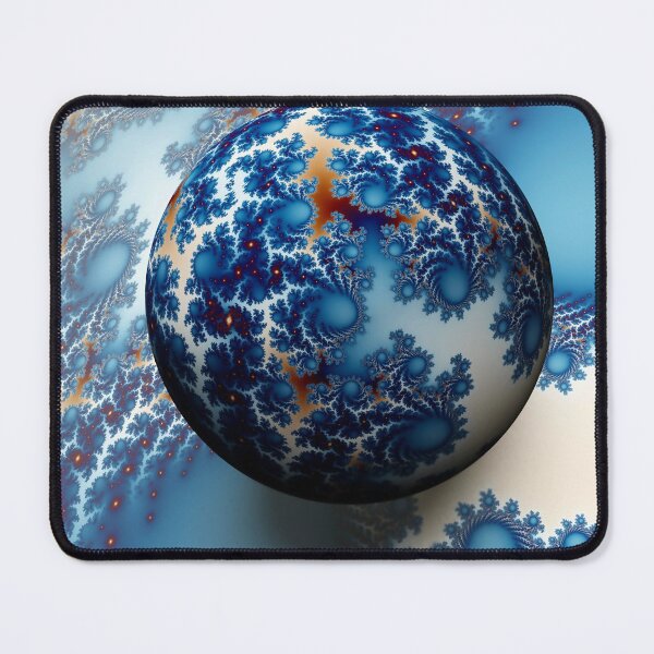 Item preview, Blue 3D Fractal Rendering Ball    designed and sold by Aenota.
