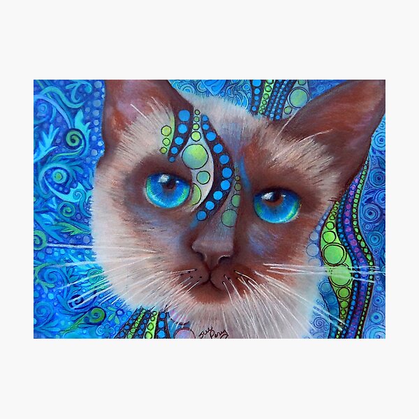 Item preview, siamese cat designed and sold by artistsuetaylor.