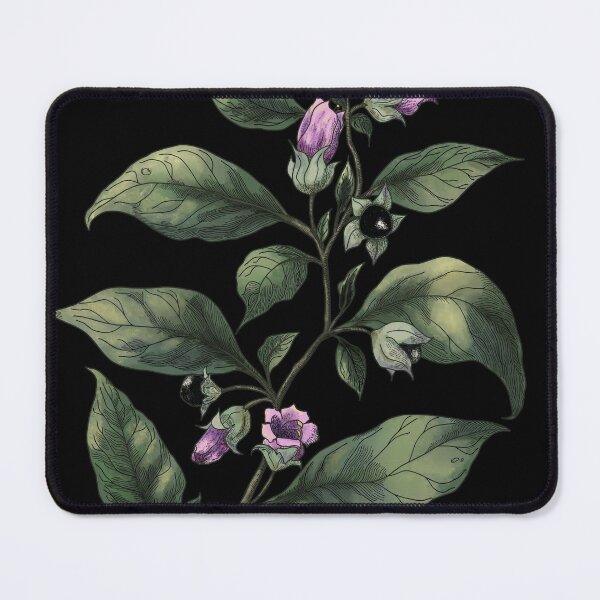 Belladonna. Deadly nightshade. Magical herbs Mouse Pad