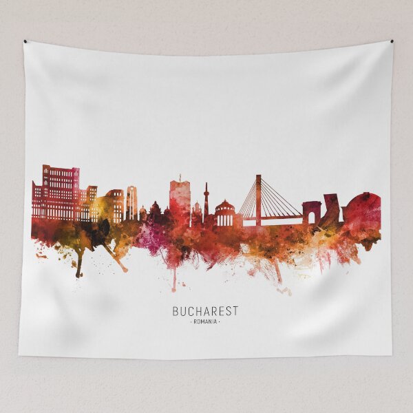 Item preview, Bucharest Romania Skyline designed and sold by ArtPrints.