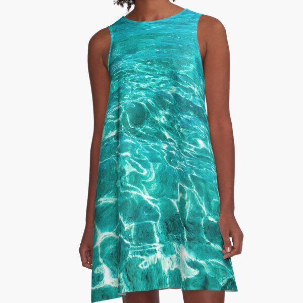 Item preview, Turquoise Blue Ocean Ripples  designed and sold by KirstyNadineArt.