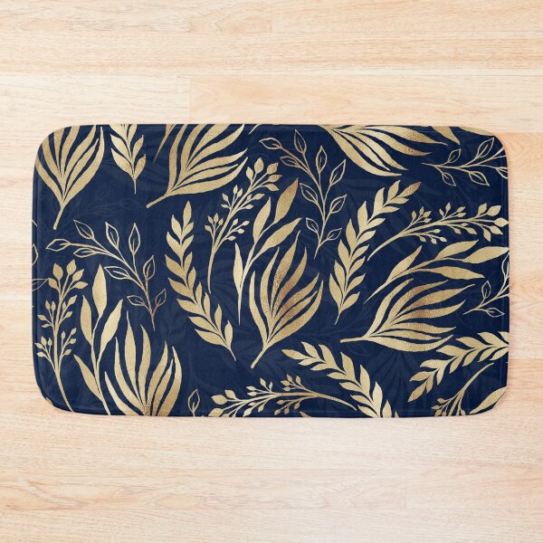 Item preview, Classy Gold Foliage Botanical Blue Design designed and sold by InovArtS.