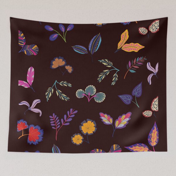 Item preview, Patterned Leaves and Flowers designed and sold by Nanba3.