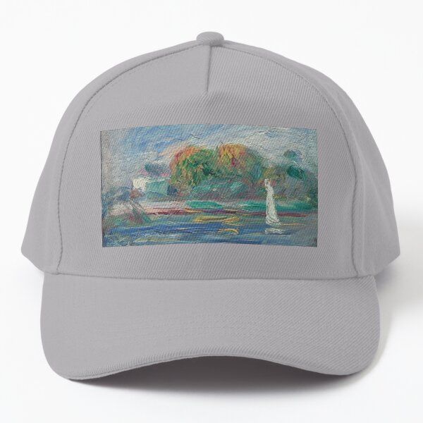 The Blue River Oil Painting by Auguste Renoir Baseball Cap