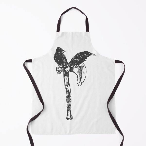 Item preview, Two crows on an ax Hugin Munin Norse mythology designed and sold by Midgardr.