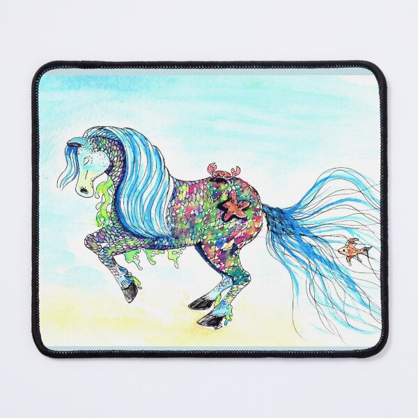 Item preview, Wihwin Sea Horse Illustration designed and sold by Art by Kirsten Sneath.