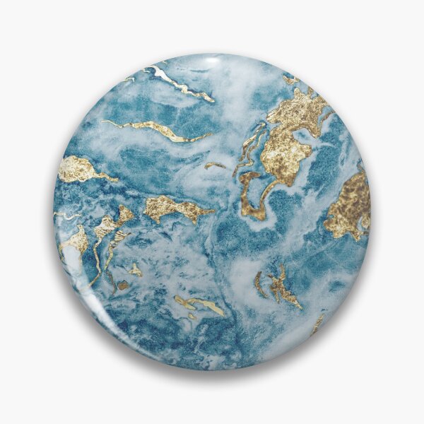 Item preview, Turquoise Blue & Gold Marble  designed and sold by newburyboutique.