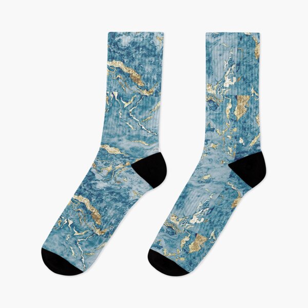 Item preview, Turquoise Blue & Gold Marble  designed and sold by newburyboutique.
