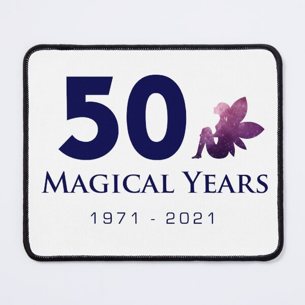 50 Magical Years - Fairy (Blue Text) Mouse Pad