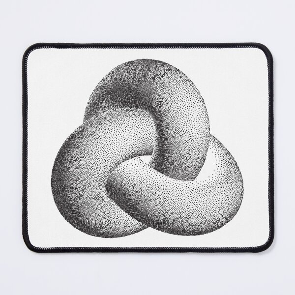 Item preview, Vector Halftone Stippled Geometric Figure Illustration - 3D Infinity Trefoil Torus Knot Loop designed and sold by Aenota.