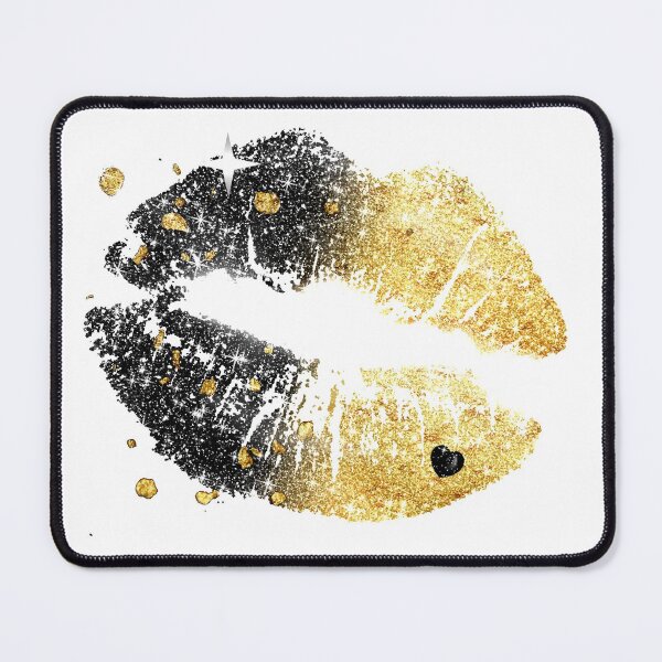 Item preview, Gold Black Makeup Lipstick Kiss Mark Love Girl Crazy designed and sold by Jolly-Yosei.