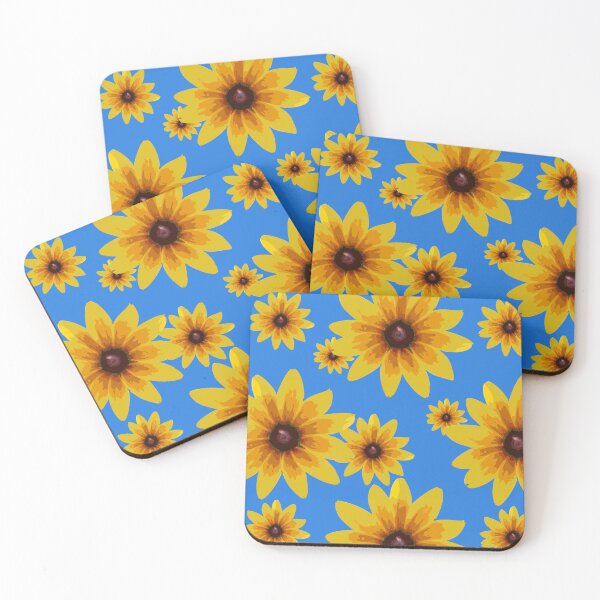 Item preview, Blackeyed Susan on Blue Repeat 5748 designed and sold by Art in My Loft.