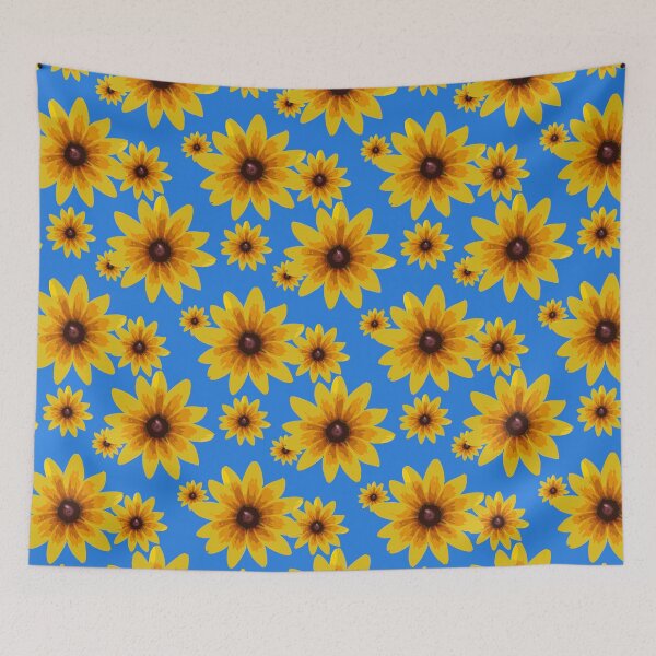 Item preview, Blackeyed Susan on Blue Repeat 5748 designed and sold by Art in My Loft.