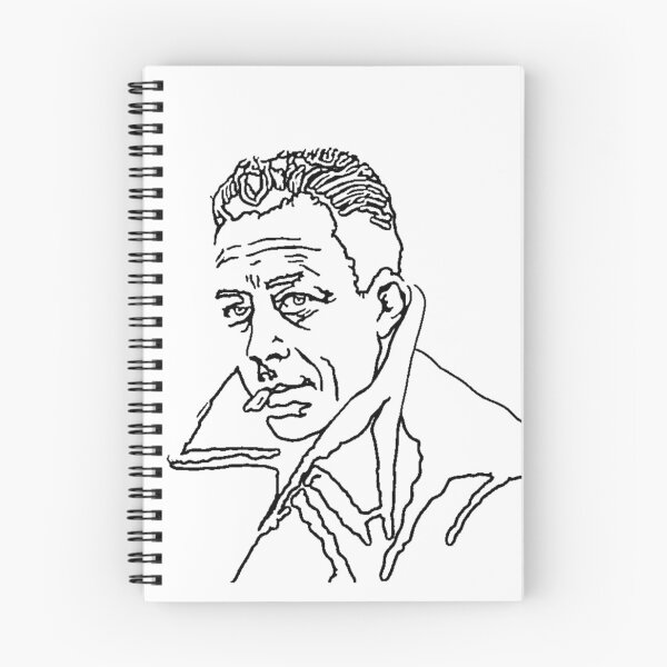 Item preview, Albert Camus Fine Line Art Portrait designed and sold by Awesomeness Store.