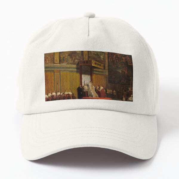 Pope Pius VII in the Sistine Chapel Oil Painting by Jean-Auguste-Dominique Ingres Dad Hat