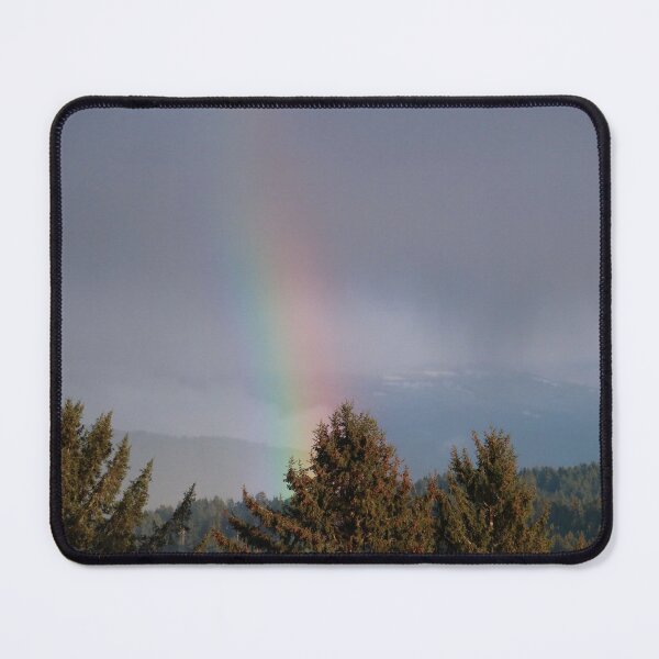 Item preview, Rainbow, Overcast Sky, Trees, and Mountains designed and sold by KsbAesthetics.
