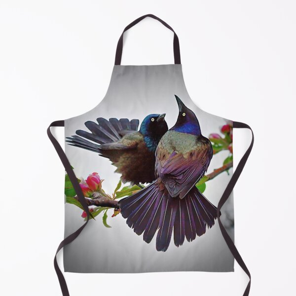 Item preview, Grackles in Apple Blossoms designed and sold by Johnny Furlotte.
