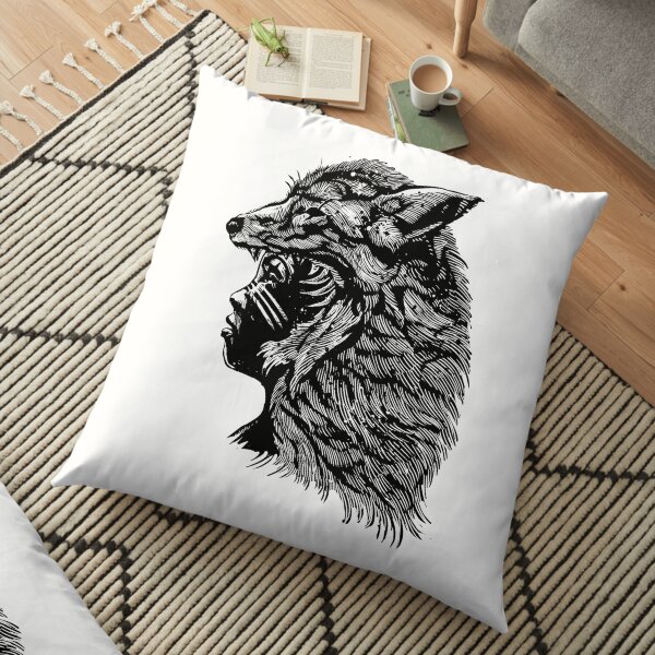 Wolf Girl Floor Pillow