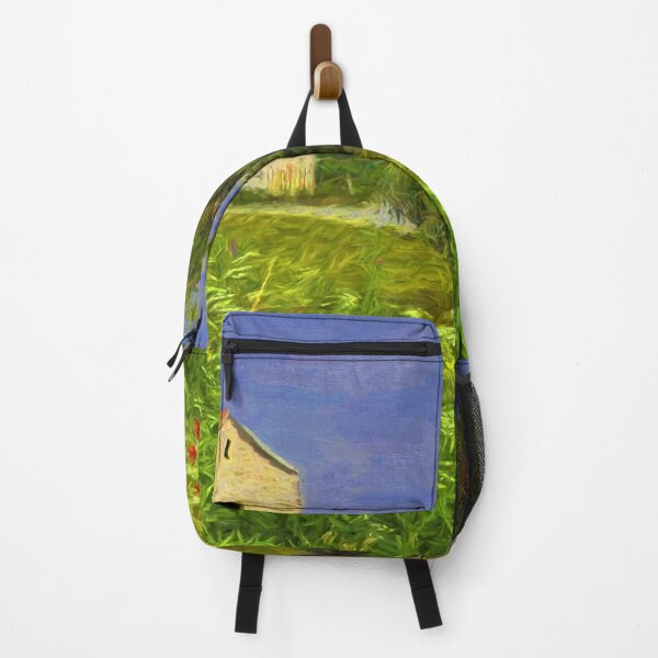Item preview, Artistic Church Meadow Green Landscape Painting designed and sold by livianasgifts.