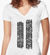 Land Marks Women's Fitted V-Neck T-Shirt
