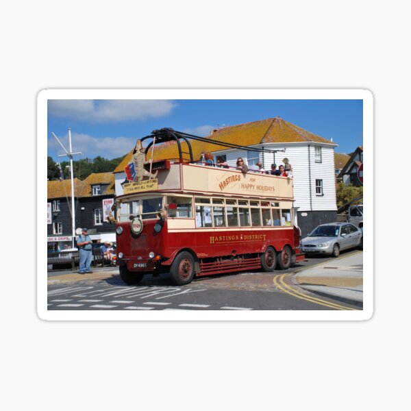 Aperçu de l'œuvre Happy Harold trolleybus, Hastings créée et vendue par David Fowler.