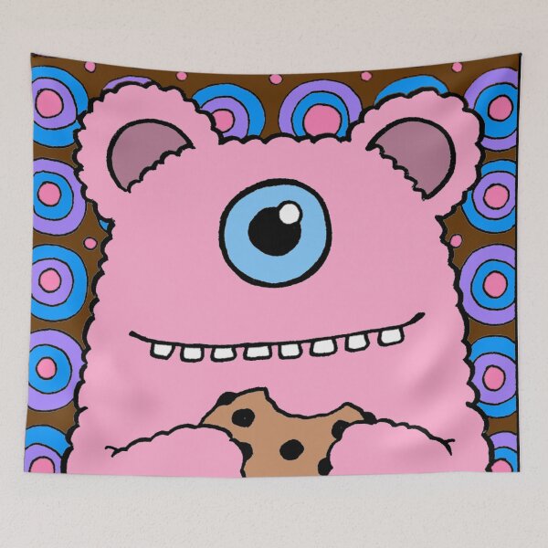 Item preview, Pink Bear Cyclops with Cookie designed and sold by SquashBlossom1.