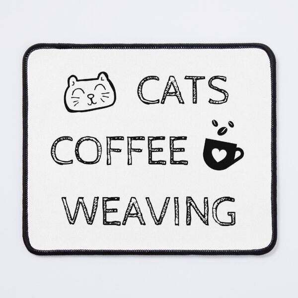 Artikelvorschau, Katzen. Kaffee. Weberei entworfen und verkauft von TheGreenGoat.