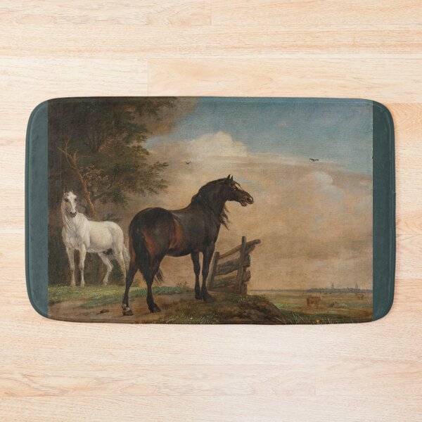 Item preview, Two Horses in a Meadow near a Gate by Paulus Potter designed and sold by Amanda1775.