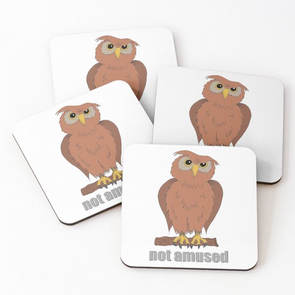 Item preview, Not Amused Scowling Owl designed and sold by floryavenue.