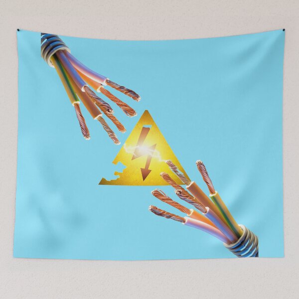 Item preview, Electrical wires and electricity spark designed and sold by EngineersArt.