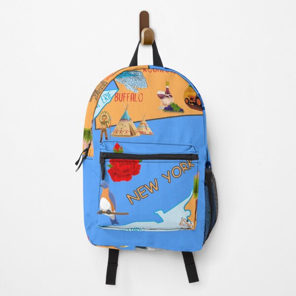 Item preview, Hand Drawn Illustration of New York Map with Tourist Destinations,USA designed and sold by mashmosh.