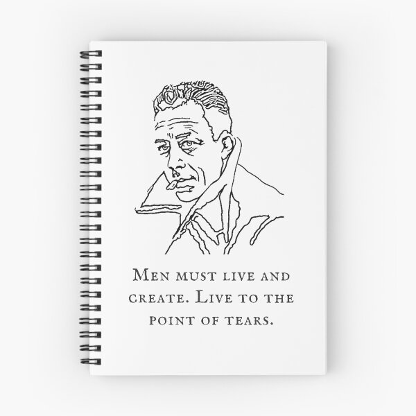 Item preview, Albert Camus Quote Design in Fine Line Art designed and sold by Awesomeness Store.