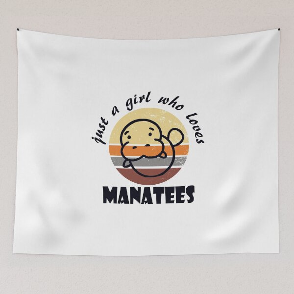Item preview, Just a girl who loves cute manatees retro design designed and sold by HermitAlley.