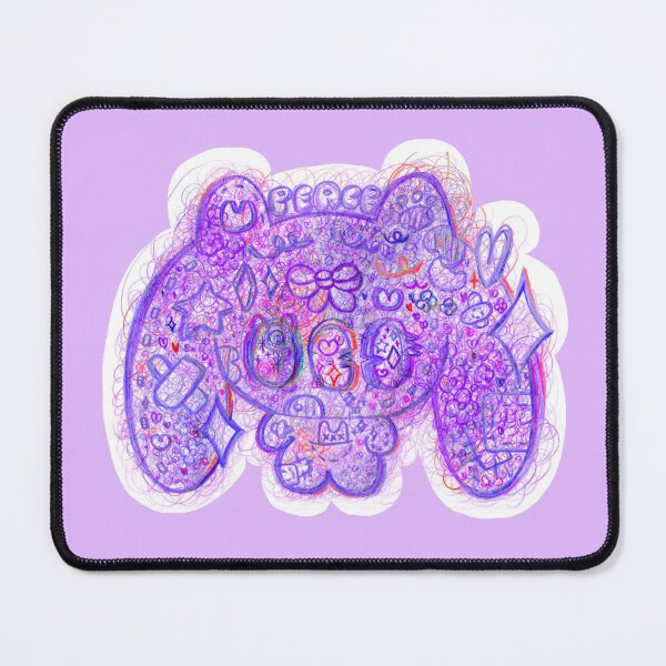 Item preview, curlybeary 4, purple, decora kei pop art, Japanese abstract expressionism designed and sold by Ben Ryuki Miyagi Architect.