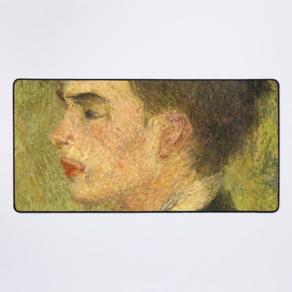 Georges Rivière Oil Painting by Auguste Renoir Desk Mat