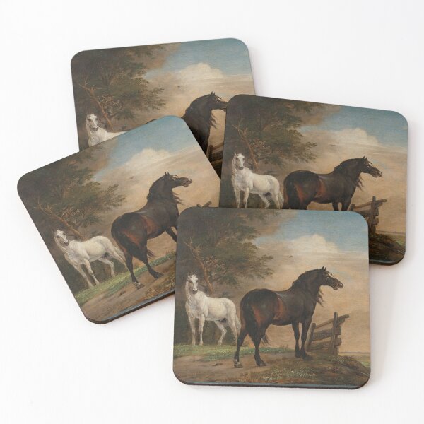 Item preview, Two Horses in a Meadow near a Gate by Paulus Potter designed and sold by Amanda1775.