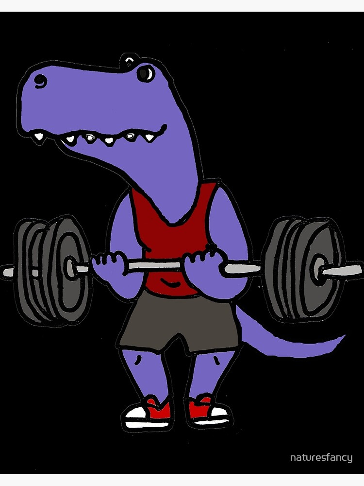 Dinosaur Weight Lifting Dumbbells Men T-shirt Boyfriend Gift