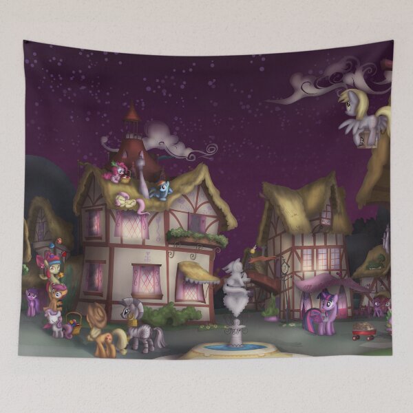 Item preview, Ponyville, al atardecer designed and sold by Stinkehund.