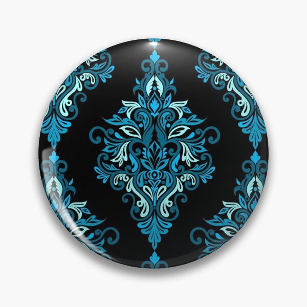 Item preview, Seamless Paisley Repeat Pattern - Light Blue and Black designed and sold by SemDesigns1.