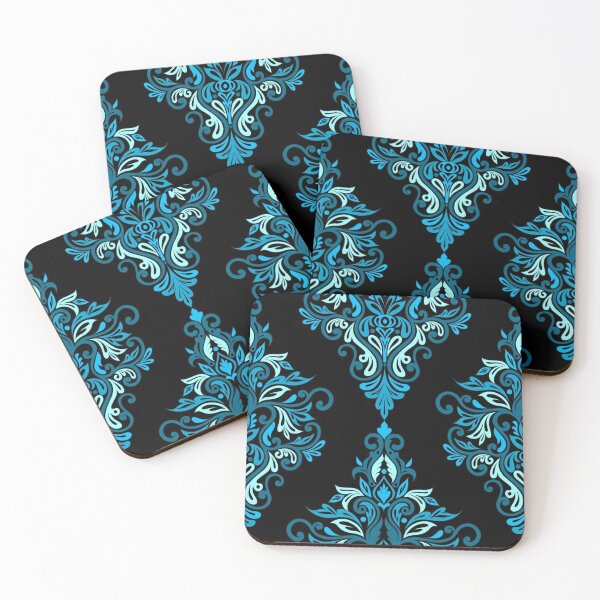 Item preview, Seamless Paisley Repeat Pattern - Light Blue and Black designed and sold by SemDesigns1.