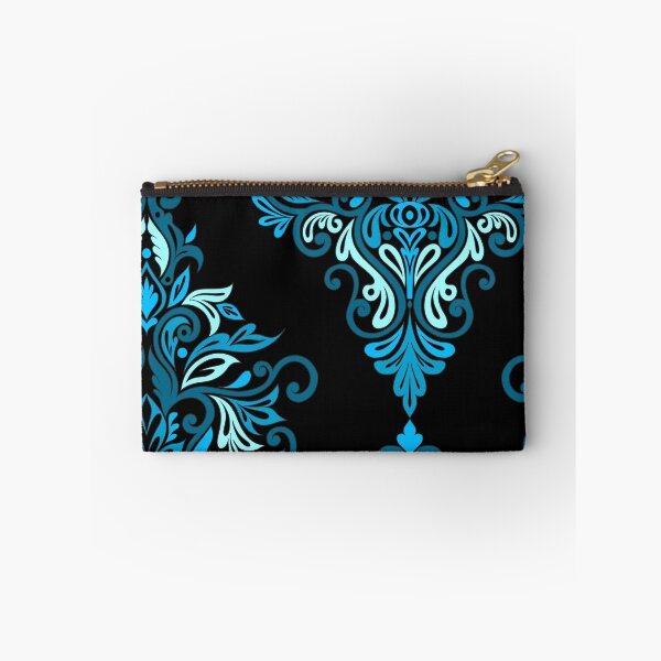 Item preview, Seamless Paisley Repeat Pattern - Light Blue and Black designed and sold by SemDesigns1.