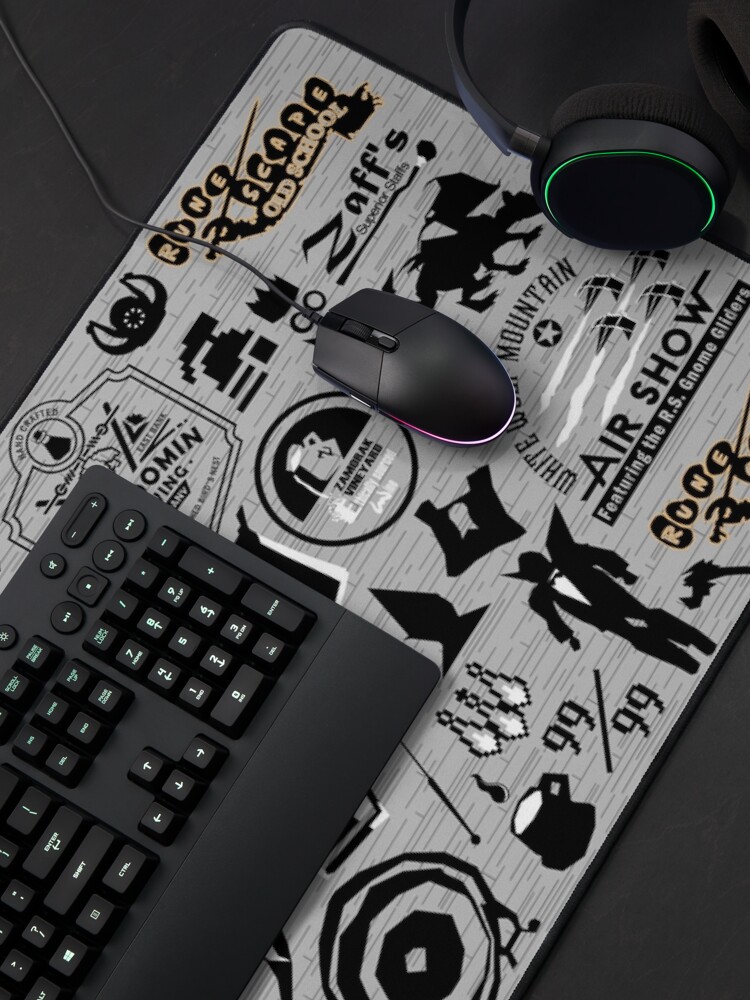Thumbnail 4 of 5, Mouse Pad, Old School Iconic Silhouette Images Desk Mat OSRS designed and sold by thesierraco.