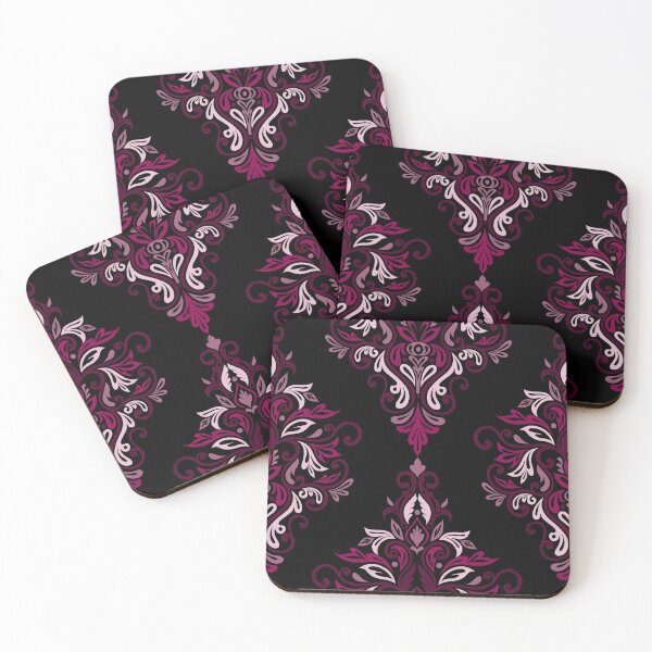 Item preview, Seamless Paisley Repeat Pattern - Magenta Pink and black designed and sold by SemDesigns1.