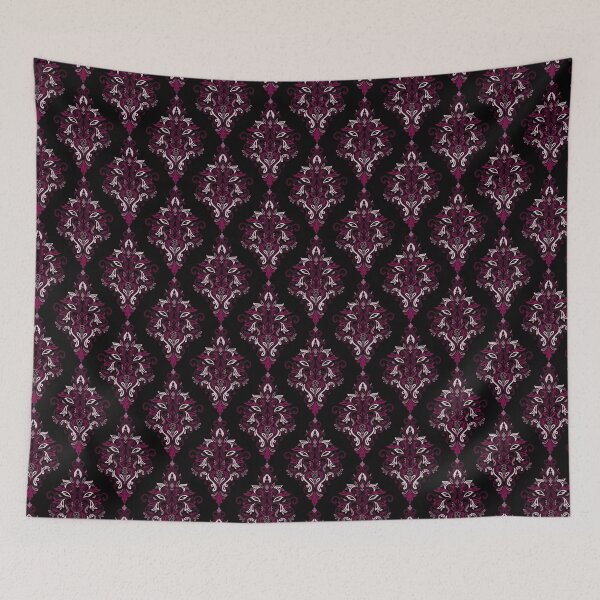 Aperçu de l'œuvre Motif cachemire sans couture - Rose magenta et noir créée et vendue par SemDesigns1.