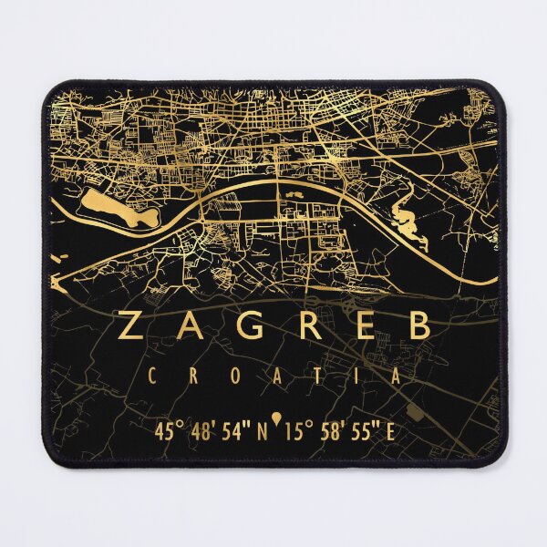 Artikelvorschau, ZAGREB KARTE KROATIEN entworfen und verkauft von hatimelhag.